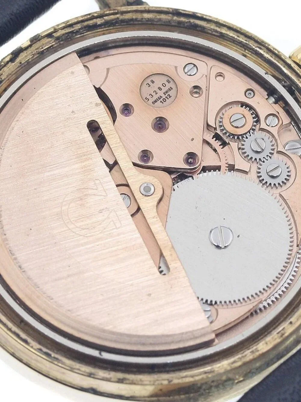 OMEGA Geneve 166.0163 Date Cal.1012 Gold Dial Automatic Men's Watch